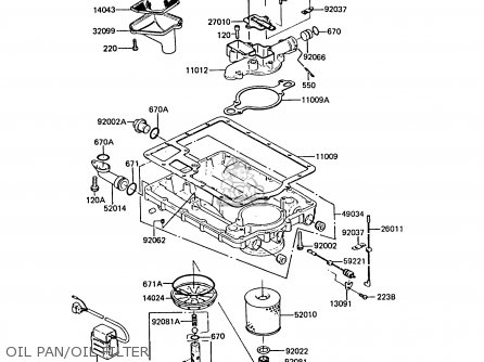 OIL PAN/OIL FILTER - ZG1300A5 Z1300 1989 NORWAY FG