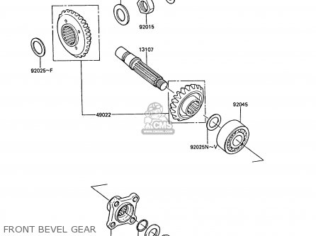 FRONT BEVEL GEAR - ZG1300A5 Z1300 1989 NORWAY FG