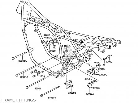 FRAME FITTINGS - ZG1300A5 Z1300 1989 NORWAY FG
