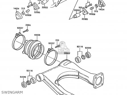 SWINGARM - ZG1300A5 Z1300 1989 NORWAY FG