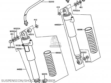 SUSPENSION/SHOCK ABSORBER - ZG1300A5 Z1300 1989 NORWAY FG