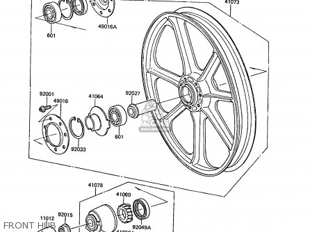FRONT HUB - ZG1300A5 Z1300 1989 NORWAY FG