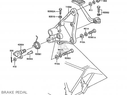 BRAKE PEDAL - ZG1300A5 Z1300 1989 NORWAY FG