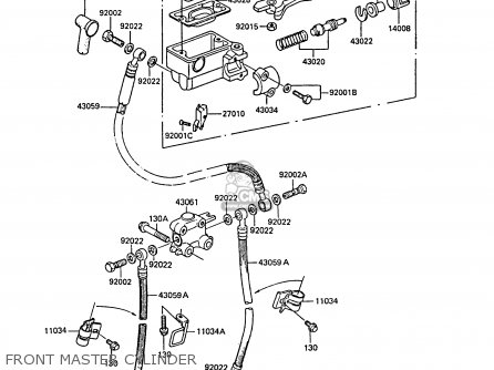 FRONT MASTER CYLINDER - ZG1300A5 Z1300 1989 NORWAY FG