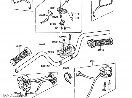 HANDLEBAR - ZG1300A5 Z1300 1989 NORWAY FG
