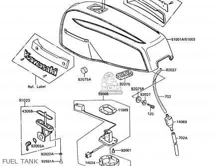 FUEL TANK - ZG1300A5 Z1300 1989 NORWAY FG