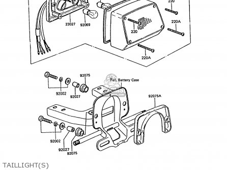 TAILLIGHT(S) - ZG1300A5 Z1300 1989 NORWAY FG