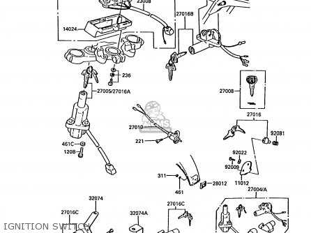 IGNITION SWITCH - ZG1300A5 Z1300 1989 NORWAY FG