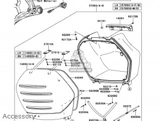Kawasaki ZG1400CBF CONCOURS 14 2011 USA / ABS parts lists