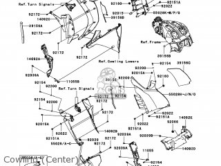 Kawasaki ZG1400CCF CONCOURS 14 2012 USA / ABS parts lists and 