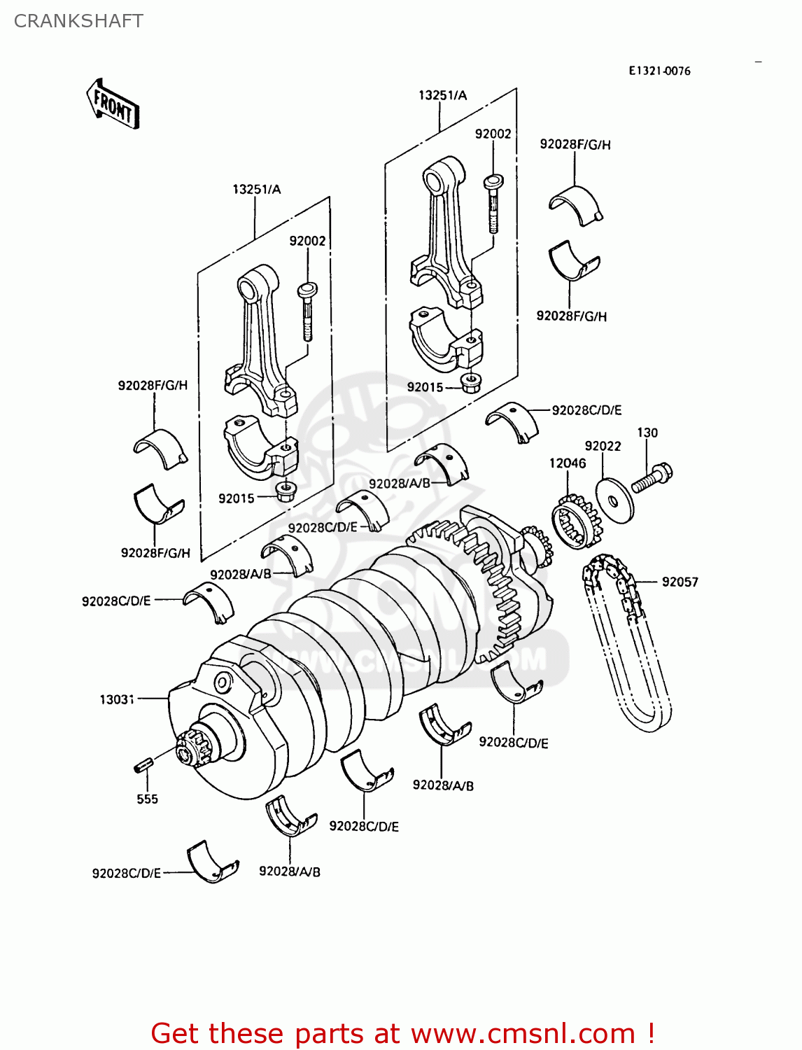 CRANKSHAFT ZL1000A1 1987 EUROPE UK FR FG NR SD ST