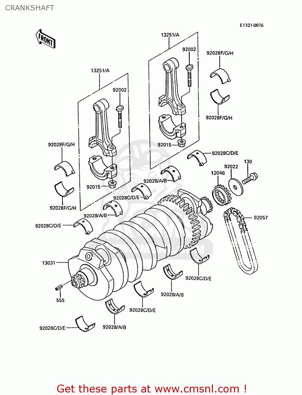 CRANKSHAFT ZL1000A1 1987 EUROPE UK FR FG NR SD ST