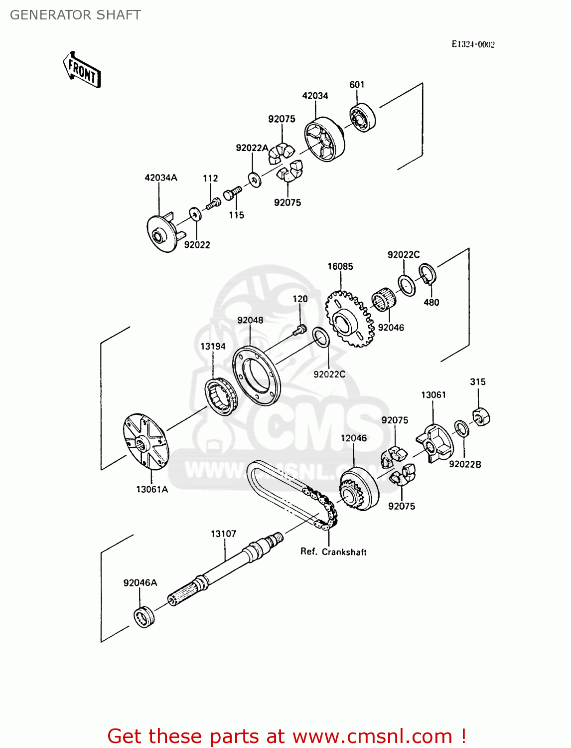 GENERATOR SHAFT ZL1000A1 1987 EUROPE UK FR FG NR SD ST