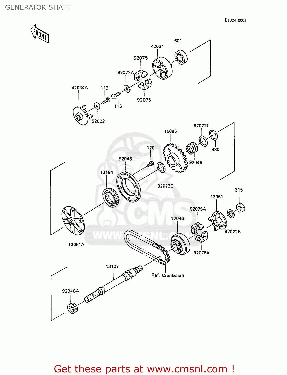 GENERATOR SHAFT ZL1000A1 1987 EUROPE UK FR FG NR SD ST