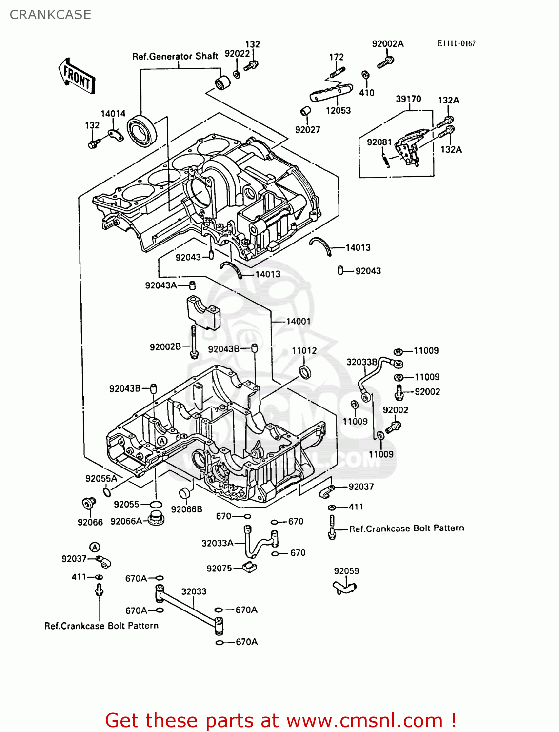 CRANKCASE ZL1000A1 1987 EUROPE UK FR FG NR SD ST