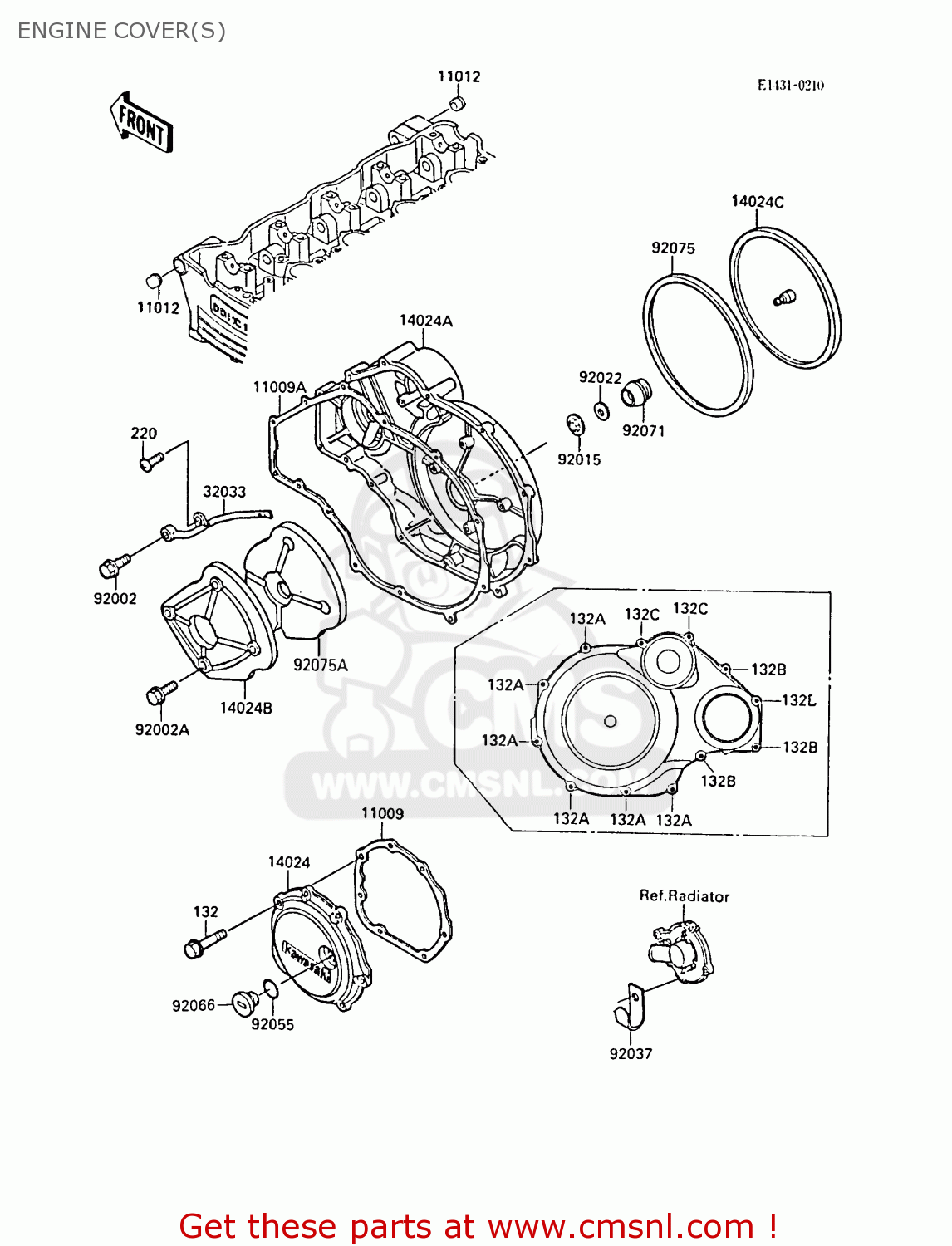 ENGINE COVER(S) ZL1000A1 1987 EUROPE UK FR FG NR SD ST