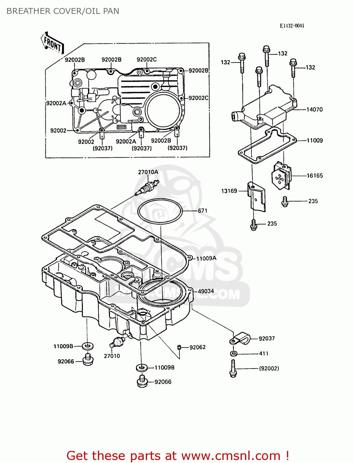 BREATHER COVER/OIL PAN ZL1000A1 1987 EUROPE UK FR FG NR SD ST