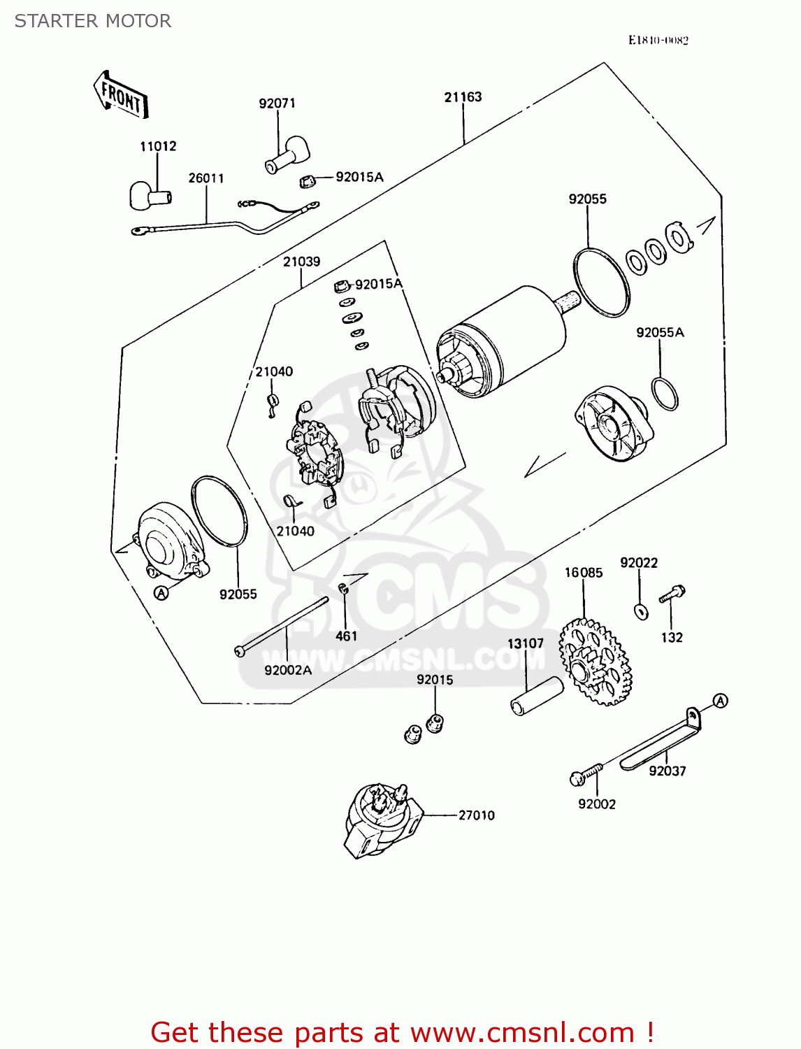 STARTER MOTOR ZL1000A1 1987 EUROPE UK FR FG NR SD ST