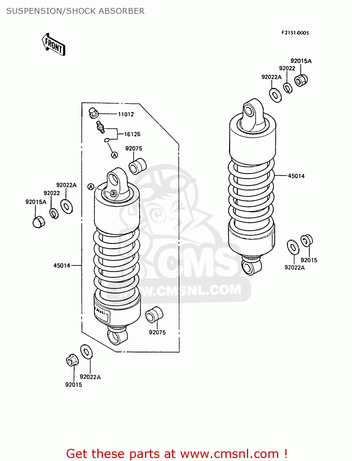 SUSPENSION/SHOCK ABSORBER ZL1000A1 1987 EUROPE UK FR FG NR SD ST