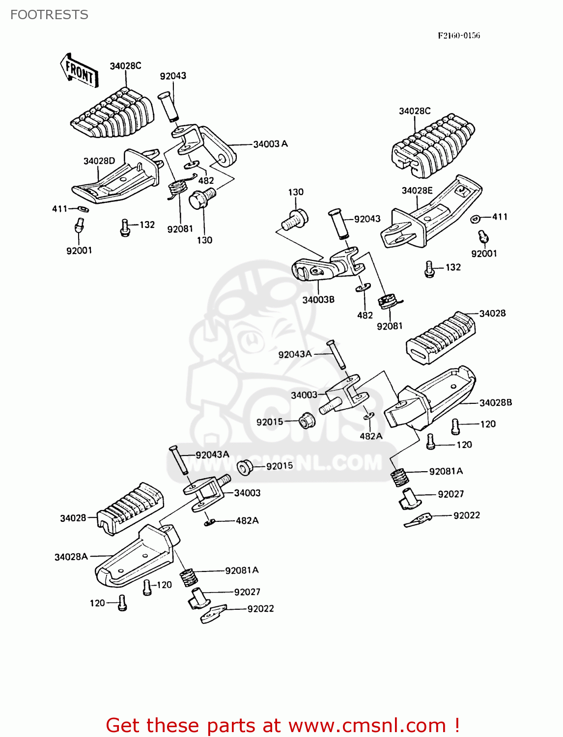 FOOTRESTS ZL1000A1 1987 EUROPE UK FR FG NR SD ST