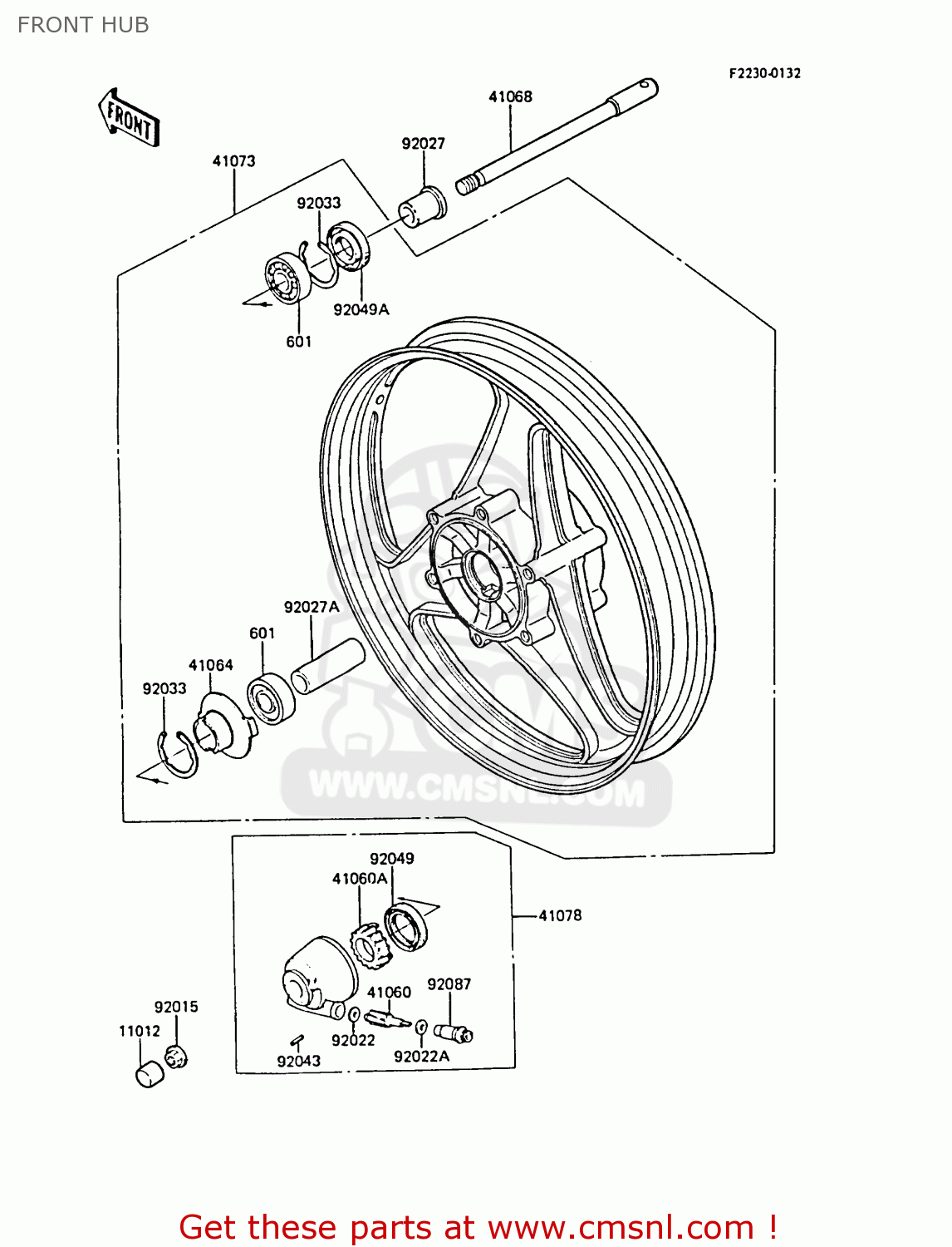 FRONT HUB ZL1000A1 1987 EUROPE UK FR FG NR SD ST