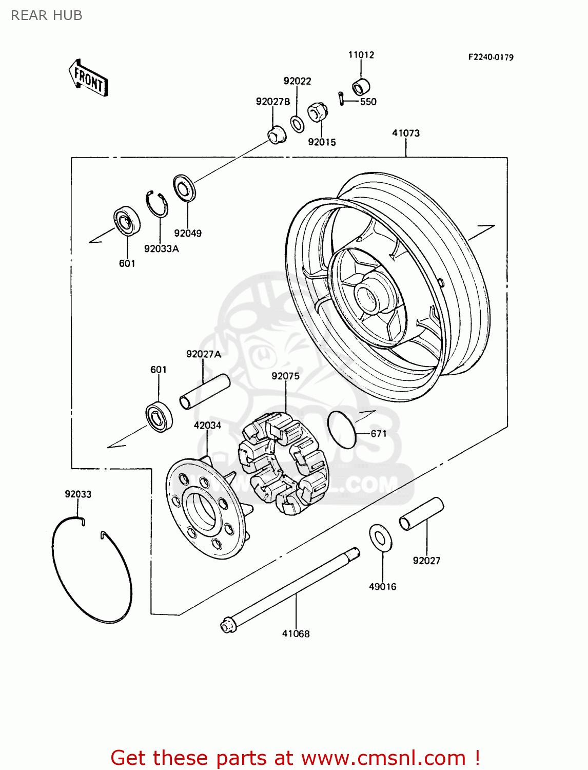REAR HUB ZL1000A1 1987 EUROPE UK FR FG NR SD ST