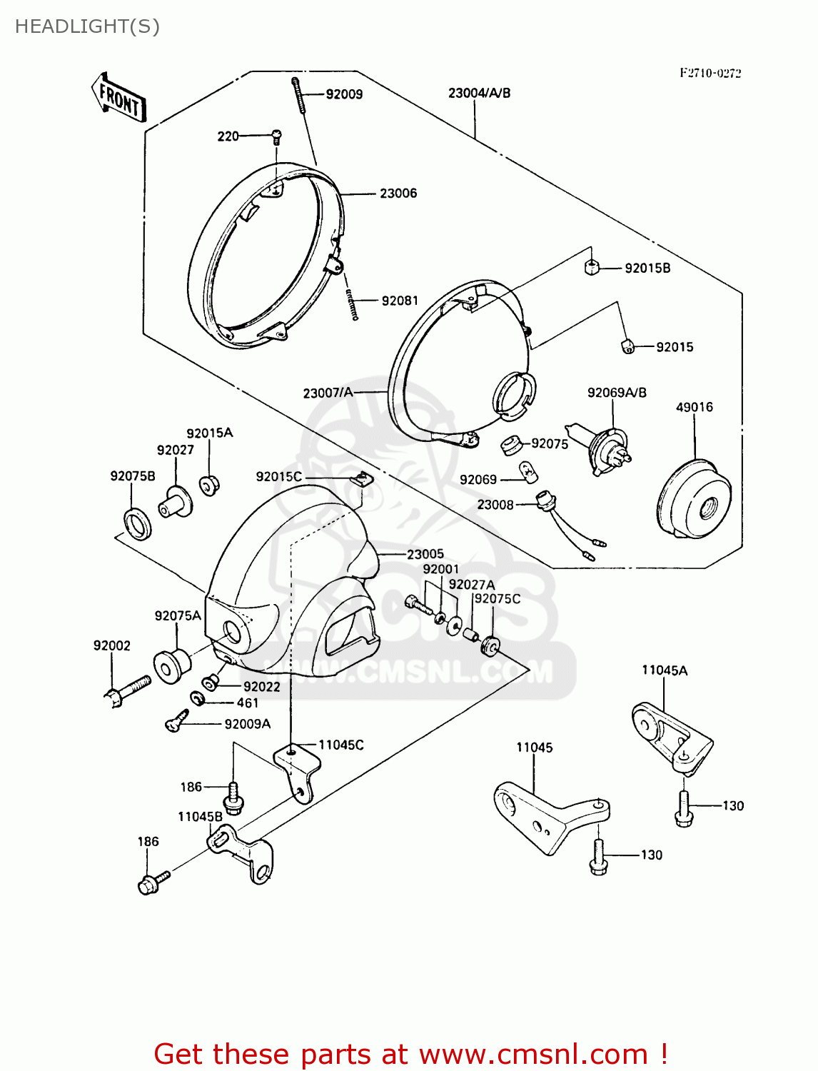 HEADLIGHT(S) ZL1000A1 1987 EUROPE UK FR FG NR SD ST
