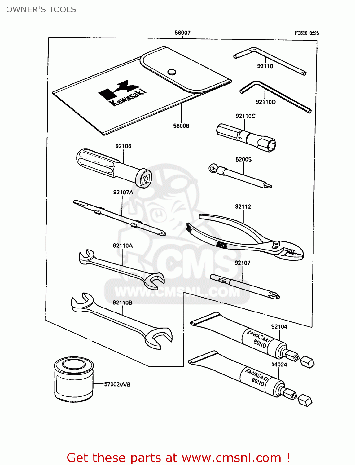 OWNER'S TOOLS ZL1000A1 1987 EUROPE UK FR FG NR SD ST