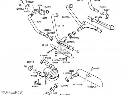 MUFFLER(S) - ZL1000A1 1987 EUROPE UK FR FG NR SD ST
