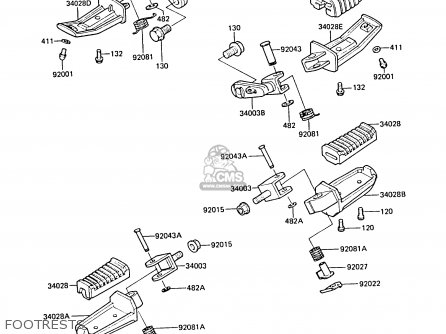 FOOTRESTS - ZL1000A1 1987 EUROPE UK FR FG NR SD ST