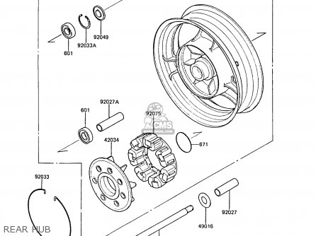 REAR HUB - ZL1000A1 1987 EUROPE UK FR FG NR SD ST
