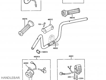 HANDLEBAR - ZL1000A1 1987 EUROPE UK FR FG NR SD ST
