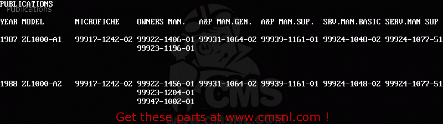 Publications ZL1000A2 1988 FRANCE FG NR