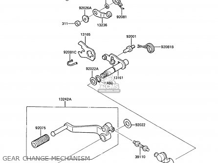GEAR CHANGE MECHANISM - ZL1000A2 1988 FRANCE FG NR