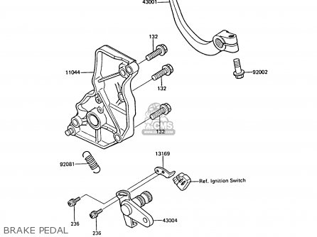 BRAKE PEDAL - ZL1000A2 1988 FRANCE FG NR