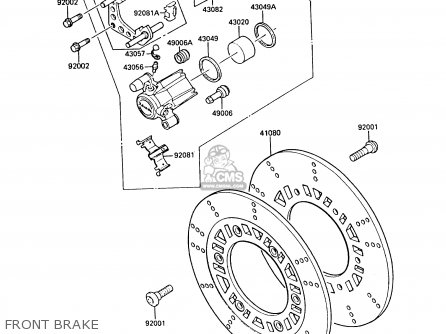 FRONT BRAKE - ZL1000A2 1988 FRANCE FG NR