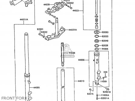 FRONT FORK - ZL1000A2 1988 FRANCE FG NR