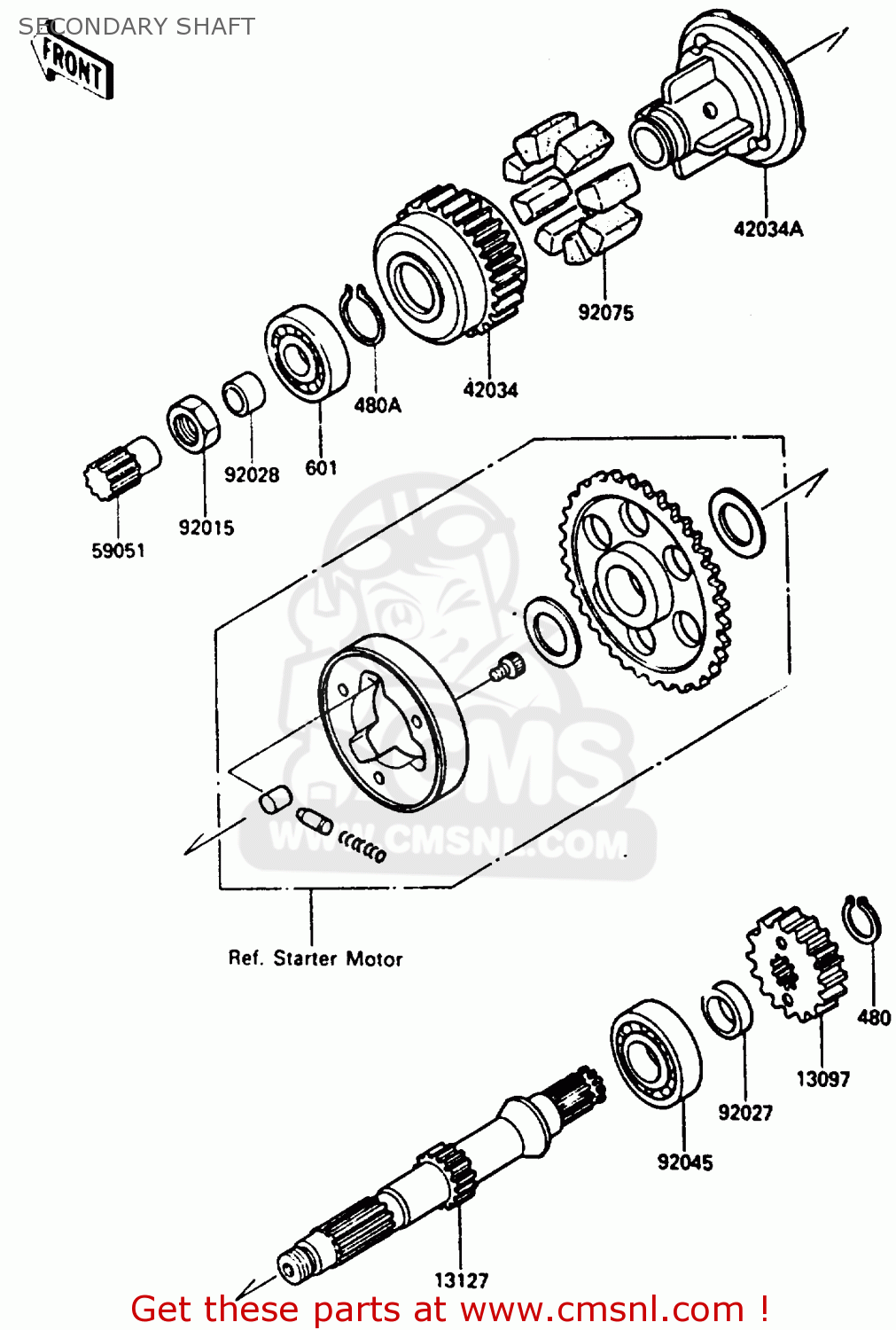 SECONDARY SHAFT ZL600A1 1986 EUROPE WG / KPH