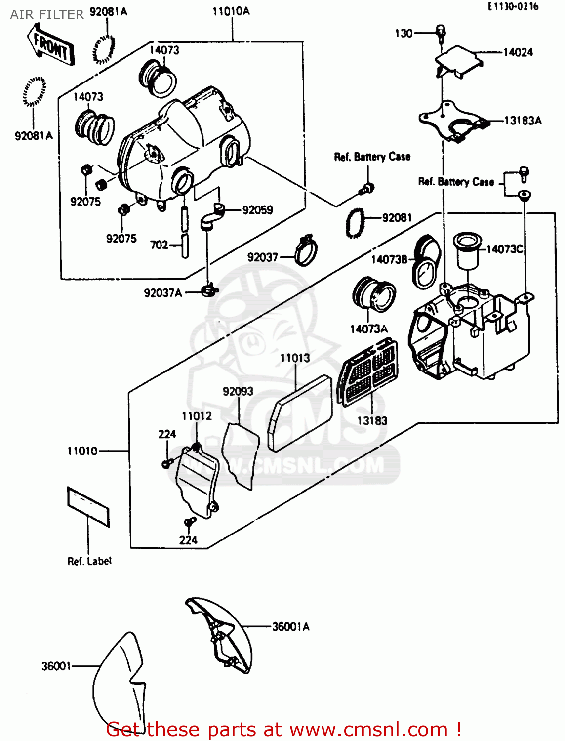 AIR FILTER ZL600A1 1986 EUROPE WG / KPH