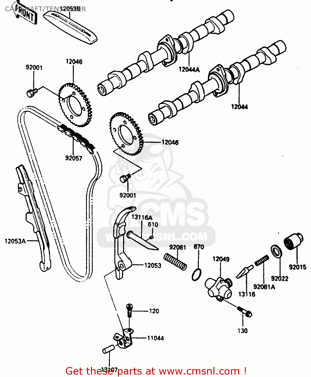 CAMSHAFT/TENSIONER ZL600A1 1986 EUROPE WG / KPH