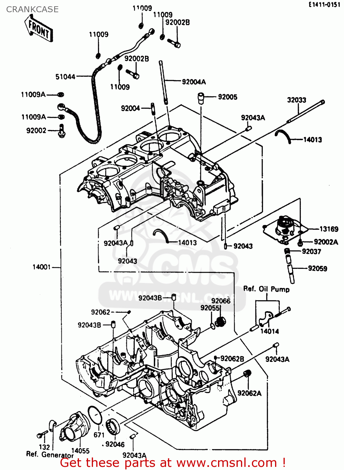 CRANKCASE ZL600A1 1986 EUROPE WG / KPH