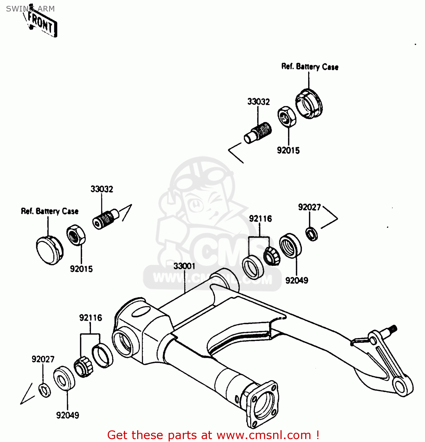 SWING ARM ZL600A1 1986 EUROPE WG / KPH