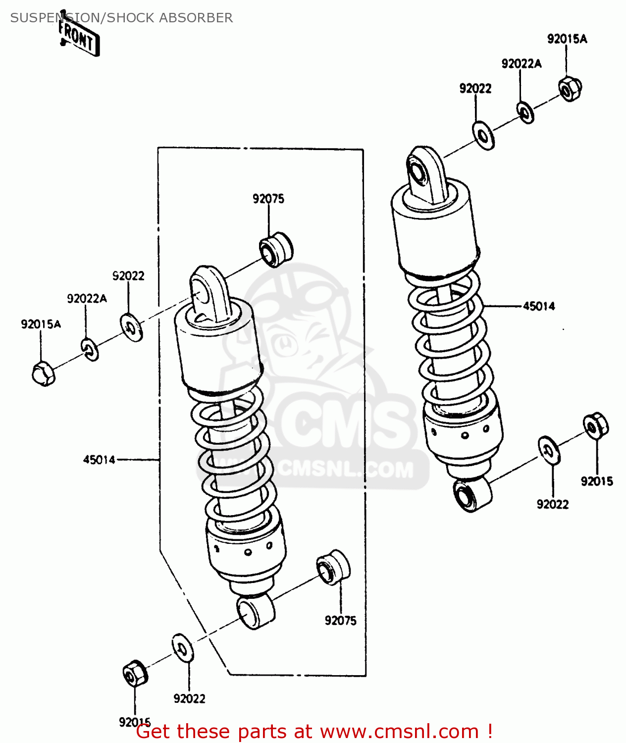 SUSPENSION/SHOCK ABSORBER ZL600A1 1986 EUROPE WG / KPH