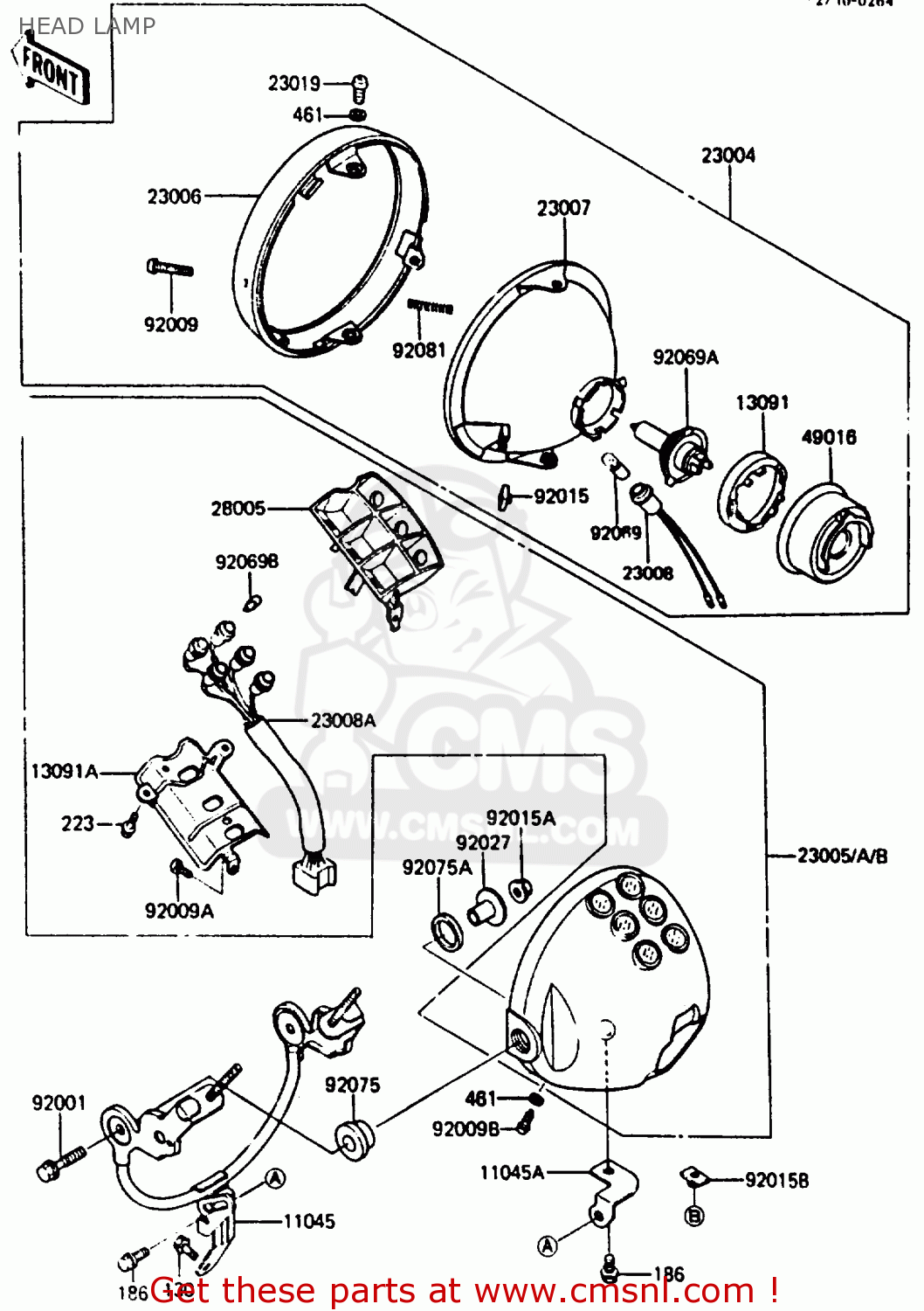 HEAD LAMP ZL600A1 1986 EUROPE WG / KPH