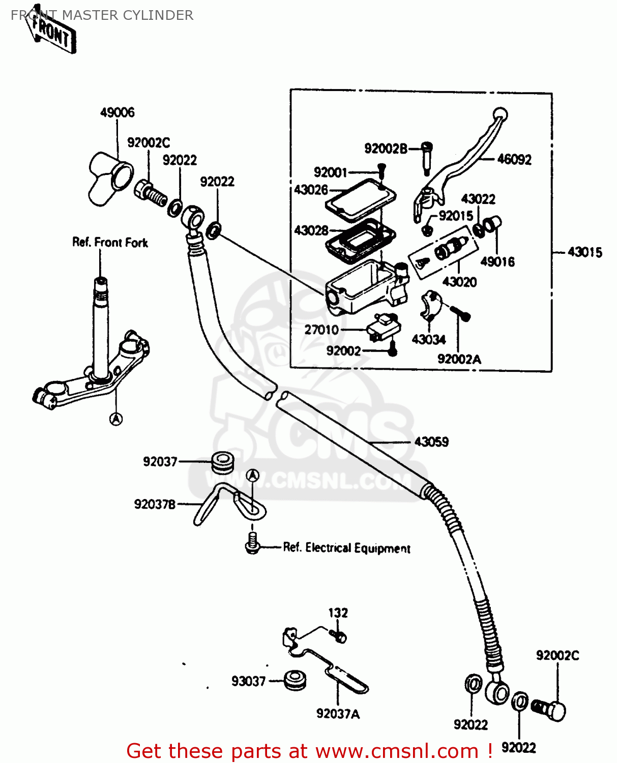 FRONT MASTER CYLINDER ZL600A1 1986 EUROPE WG / KPH