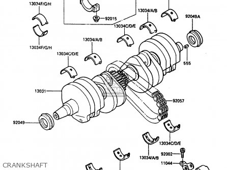 CRANKSHAFT - ZL600A1 1986 EUROPE WG / KPH