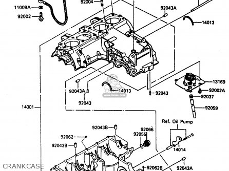 CRANKCASE - ZL600A1 1986 EUROPE WG / KPH