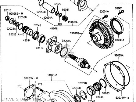 DRIVE SHAFT/FINAL GEAR - ZL600A1 1986 EUROPE WG / KPH