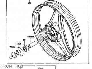 FRONT HUB - ZL600A1 1986 EUROPE WG / KPH