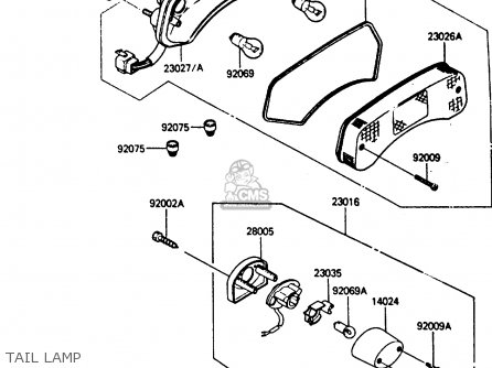 TAIL LAMP - ZL600A1 1986 EUROPE WG / KPH